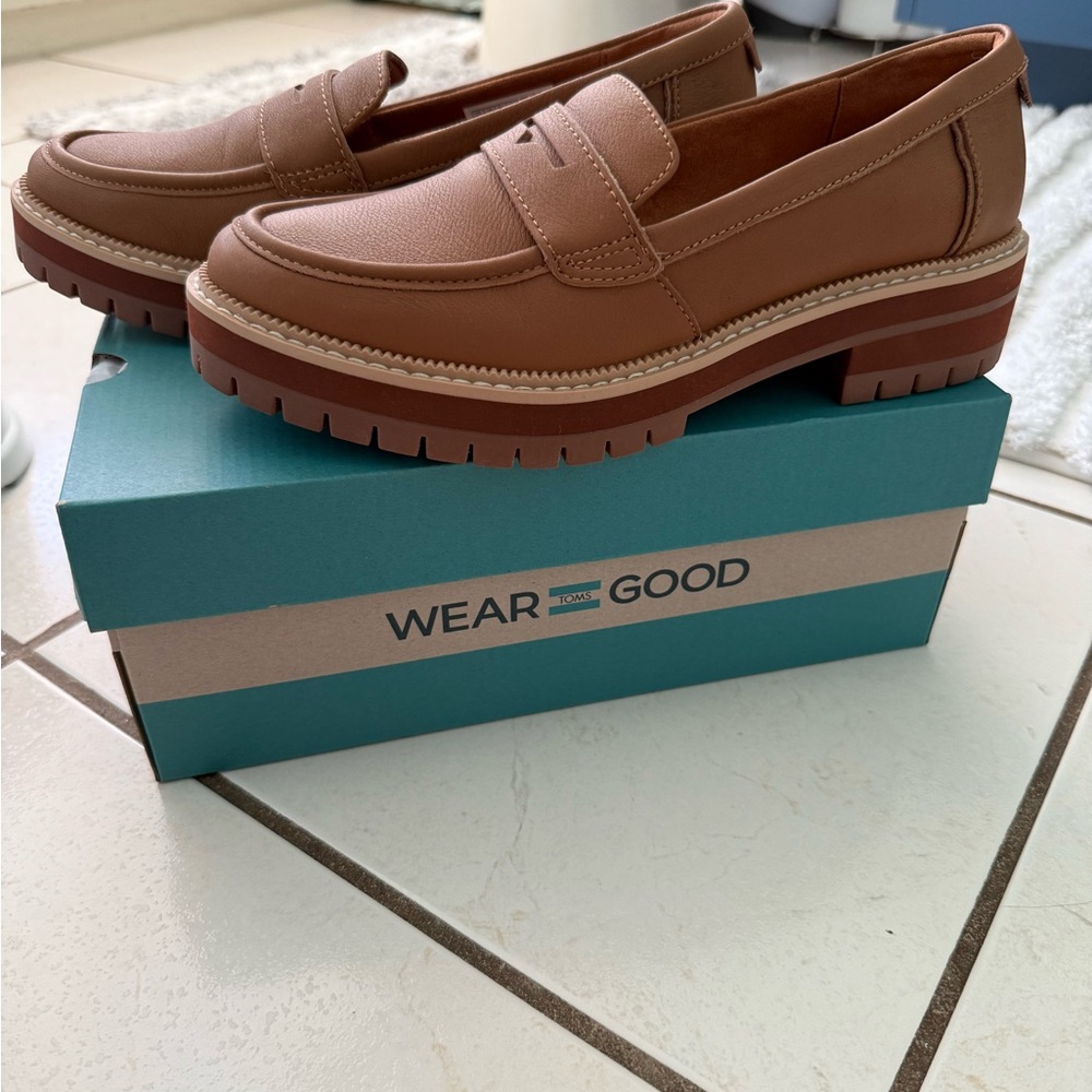 Tan Loafers with Chunky Sole